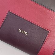 Colestore Loewe Medium Flamenco Clutch in Nappa Calfskin Multicolor Black/Burgundy 30x24.5x10.5cm  - 2