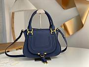 Colestore Chloe Small Marcie Bag in Grained Leather Tapestry Blue 21x16x8cm - 1