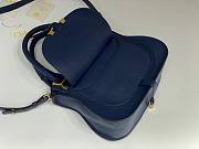 Colestore Chloe Small Marcie Bag in Grained Leather Tapestry Blue 21x16x8cm - 6