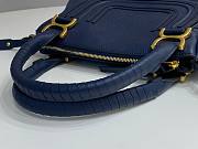 Colestore Chloe Small Marcie Bag in Grained Leather Tapestry Blue 21x16x8cm - 3