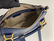 Colestore Chloe Small Marcie Bag in Grained Leather Tapestry Blue 21x16x8cm - 2