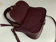 Colestore Chloe Small Marcie Bag in Grained Leather Tapestry Burgundy 21x16x8cm - 2