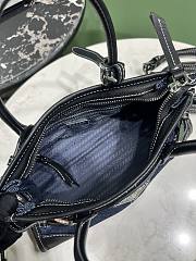 Colestore Prada Denim and Leather Top Handle Bag Blue Denim with Black Leather 23.5x12x9cm - 5