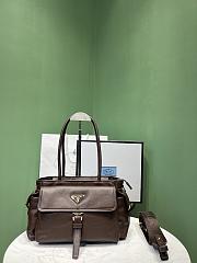Colestore Prada Medium Explore Leather Tote Bag Brown 31x17x11cm - 1