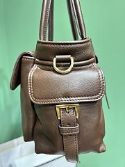 Colestore Prada Medium Explore Leather Tote Bag Brown 31x17x11cm - 4