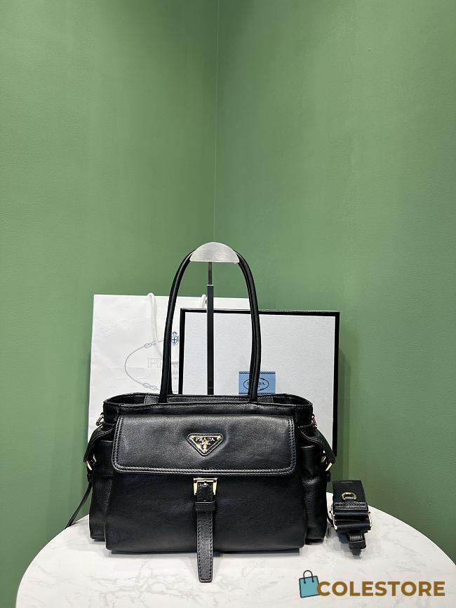 Colestore Prada Medium Explore Leather Tote Bag Black 31x17x11cm - 1