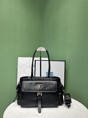 Colestore Prada Medium Explore Leather Tote Bag Black 31x17x11cm