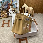 Colestore Hermes Limited Edition In and Out Swift Birkin Brown Bag with Palladium Hardware 25cm - 6