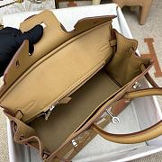 Colestore Hermes Limited Edition In and Out Swift Birkin Brown Bag with Palladium Hardware 25cm - 3
