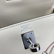 Colestore Hermes Kelly Retourne 25 In & Out Nata Swift Palladium Hardware 25cm - 6