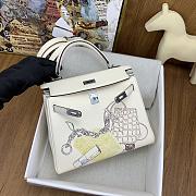 Colestore Hermes Kelly Retourne 25 In & Out Nata Swift Palladium Hardware 25cm - 4