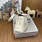 Colestore Hermes Kelly Retourne 25 In & Out Nata Swift Palladium Hardware 25cm - 3