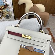 Colestore Hermes Kelly 25 Colormatic Swift Nata/Chai/Lime/Mauve 25cm  - 5