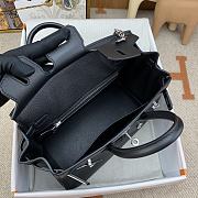 Colestore Hermes Birkin 25 Rock Black Volupto With Silver Hardware 25cm - 3