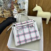 Colestore Hermes Kelly Retourne 25 Tartan Light 25cm - 3