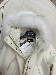 Colestore Loro Piana Coat with A Fur-Trimmed Hood White - 4