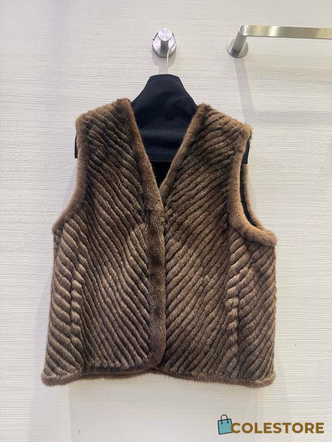 Colestore Fendi Copenhagen Auction House Purple Label Mink Fur Vest - 1