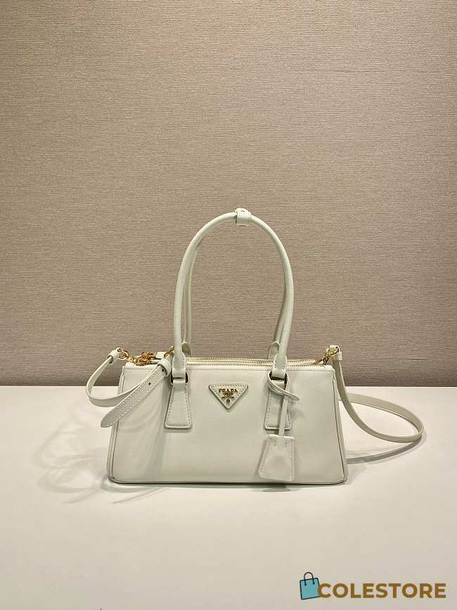 Colestore Prada White Prada Galleria Medium Leather Bag 28x14x10.5cm - 1