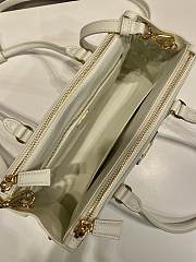 Colestore Prada White Prada Galleria Medium Leather Bag 28x14x10.5cm - 6