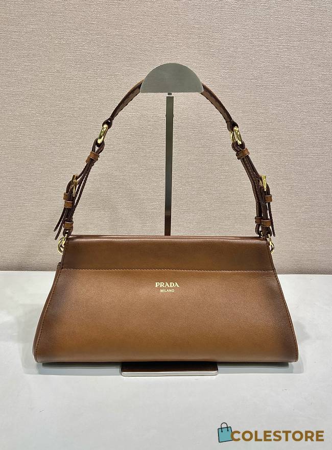 Colestore Prada Cognac Prada Enchaîné medium leather bag 32.5x15.5x11cm - 1