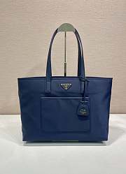 Colestore Prada Re-Edition 1978 medium Re-Nylon and Saffiano leather tote bag Baltic Blue 35x26x15cm - 1