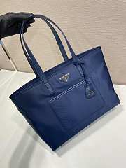 Colestore Prada Re-Edition 1978 medium Re-Nylon and Saffiano leather tote bag Baltic Blue 35x26x15cm - 3