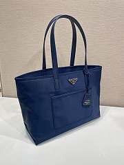 Colestore Prada Re-Edition 1978 medium Re-Nylon and Saffiano leather tote bag Baltic Blue 35x26x15cm - 2