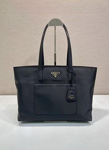 Colestore Prada Re-Edition 1978 medium Re-Nylon and Saffiano leather tote bag Black 35x26x15cm