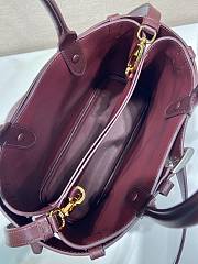 Colestore Prada Buckle medium suede bag with belt Burgundy 32x23x11cm - 3