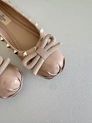 Colestore Valentino Garavani Rockstud Patent Leather Ballerinas in Pink - 2