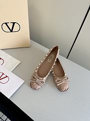 Colestore Valentino Garavani Rockstud Patent Leather Ballerinas in Pink - 3