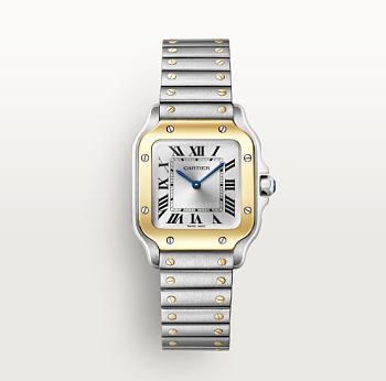 Colestore Santos De Cartier Watch, Quartz movement, Yellow gold and Steel
