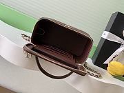 Colestore Chanel Vanity with Chain Grained Shiny Calfskin & Gold-Tone Metal Dark Brown 17x19.5x5cm - 5