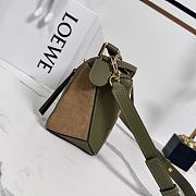 Colestore Loewe Small Puzzle Bag in Classic Calfskin and Suede Green 24x10.5x16cm - 3