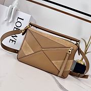 Colestore Loewe Small Puzzle Bag in Classic Calfskin and Suede Brown 24x10.5x16cm - 5