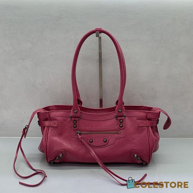 Colestore  Balenciaga Women's Le City Bag East-west in Framboise 31x19x9cm - 1