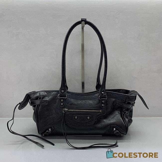 Colestore  Balenciaga Women's Le City Bag East-west in Black 31x19x9cm - 1
