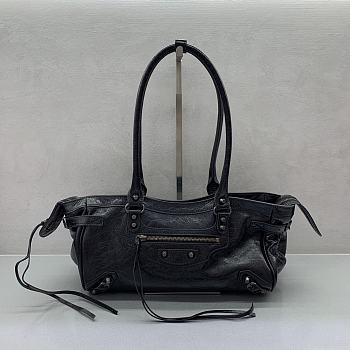 Colestore  Balenciaga Women's Le City Bag East-west in Black 31x19x9cm