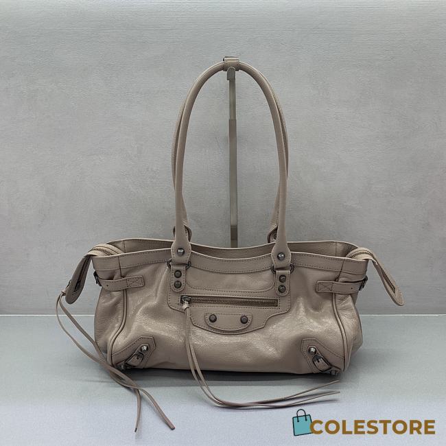 Colestore  Balenciaga Women's Le City Bag East-west in Sesame 31x19x9cm - 1