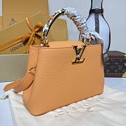 Colestore Louis Vuitton Capucines BB Apricot Taurillon Leather 27x9x17.3cm - 5