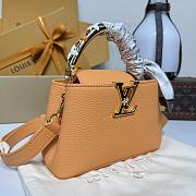 Colestore Louis Vuitton Capucines Mini Apricot Taurillon Leather 21x8x13.6cm - 5