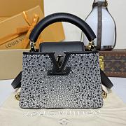 Colestore Louis Vuitton Capucines Mini Silver Crystals on Textile 21x8x13.6cm - 1