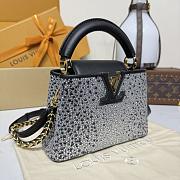Colestore Louis Vuitton Capucines Mini Silver Crystals on Textile 21x8x13.6cm - 2
