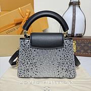 Colestore Louis Vuitton Capucines Mini Silver Crystals on Textile 21x8x13.6cm - 3