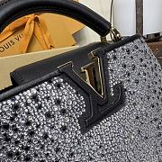 Colestore Louis Vuitton Capucines Mini Silver Crystals on Textile 21x8x13.6cm - 5