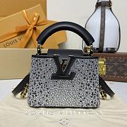 Colestore Louis Vuitton Capucines Nano Silver Crystals on Textile 16.3x6.5x11cm - 1