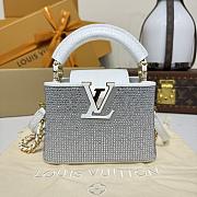 Colestore Louis Vuitton Capucines Nano Crystal-Embellished Finish and Crocodile-Pattern Leather Handle 16.3x6.5x11cm - 1