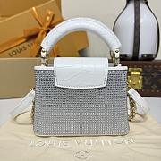 Colestore Louis Vuitton Capucines Nano Crystal-Embellished Finish and Crocodile-Pattern Leather Handle 16.3x6.5x11cm - 5
