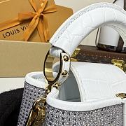 Colestore Louis Vuitton Capucines Nano Crystal-Embellished Finish and Crocodile-Pattern Leather Handle 16.3x6.5x11cm - 3