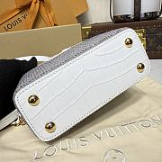 Colestore Louis Vuitton Capucines Nano Crystal-Embellished Finish and Crocodile-Pattern Leather Handle 16.3x6.5x11cm - 4